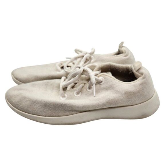 Allbirds Wool Runners WR Running Shoes 9 Washable Sneakers Solid White 0621-NV1 - Picture 4 of 8